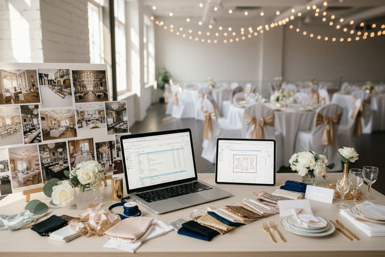 créame una imagen real para un curso de organización y gestión de eventos 